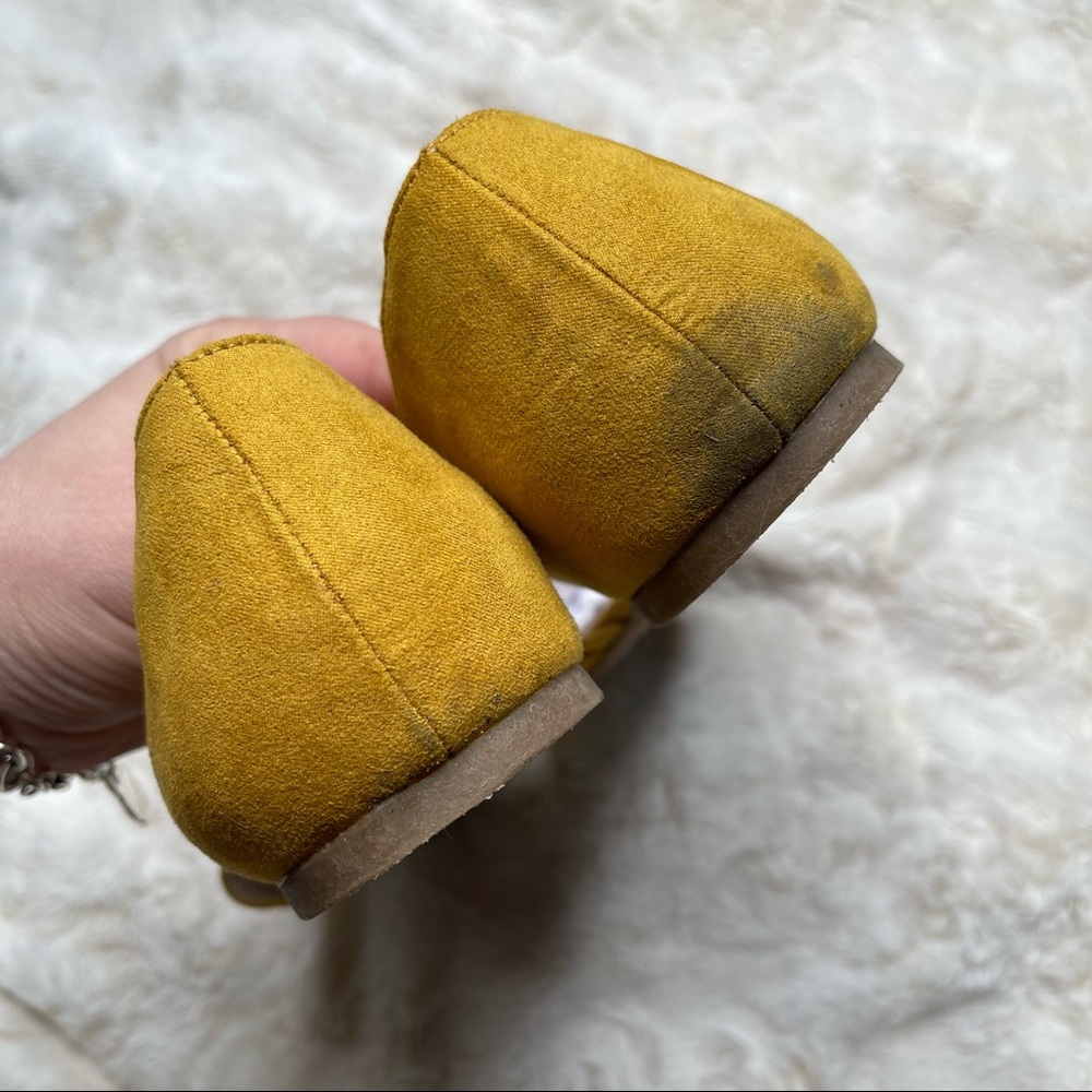 Self esteem Mustard Yellow Pointy Toe Flats Size 10 - Picture 5 of 7